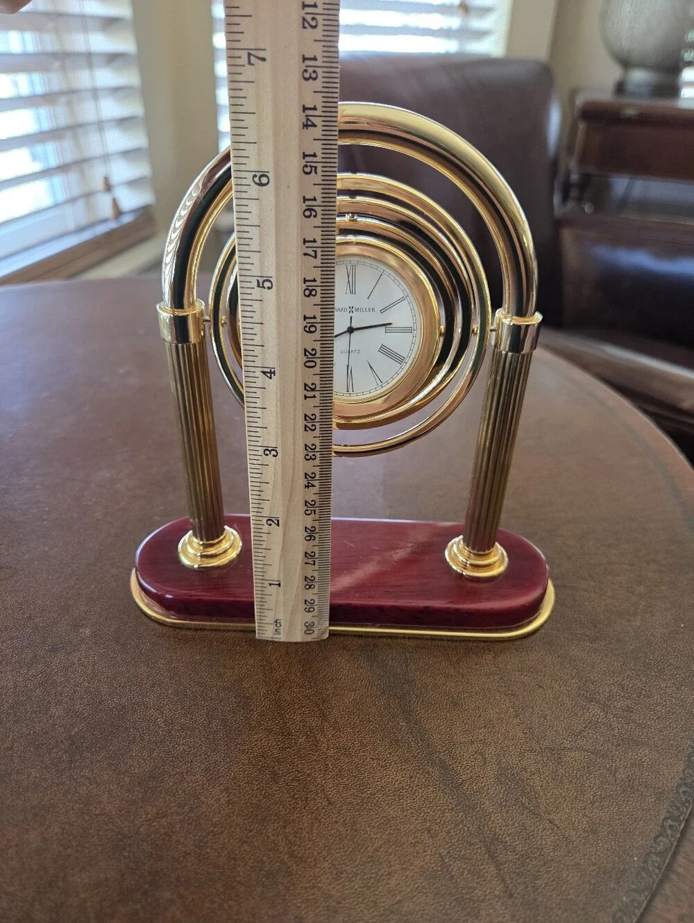 Howard Miller Maritime Gimbal Clock With Rosewood Base